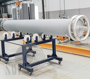 High voltage composite or porcelain bushings by SAVER Spa