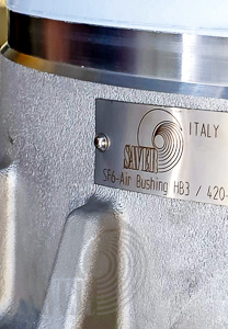 High voltage composite or porcelain bushings by SAVER Spa